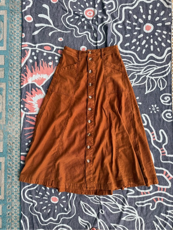 Favorite Daughter Dresses & Skirts - Favorite Daughter Button-Front A-Line Skirt in Rust